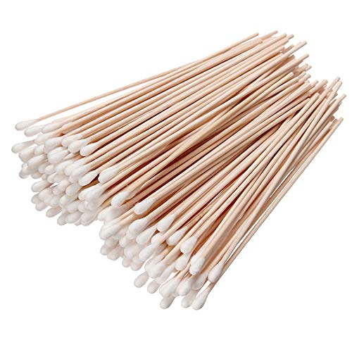 Image of 1000 Pcs Long Wooden Cotton Swabs, 6 inch Wooden Handles Cotton Tipped Applicator Wood Sticks Singel Tip for Makeup Gun Applicators, Eye Ears Eyeshadow Brush and Remover Tool, Cutips Buds Home Accessories