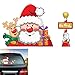 VANUODA Auto Heckscheibenwischer Aufkleber Weihnachten Aufkleber Für Heckscheibe Deko Dekoration, PVC Abnehmbare Weihnachtsdekoration Schneemann Weihnachtsmann Winken Scheibenwischer Tags (01)