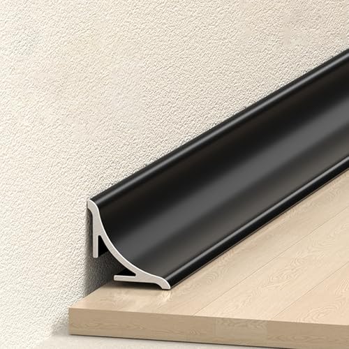 巾木シール 内角装飾縁取り ストリップ 3×100cm アルミ合金製 コーナーモールディング 隙間ガード 防水 防腐 防錆 壁面保護材 耐久性強化 施工簡単 家庭やオフィス DIY愛好者向け(カラー 9,16*16mm)