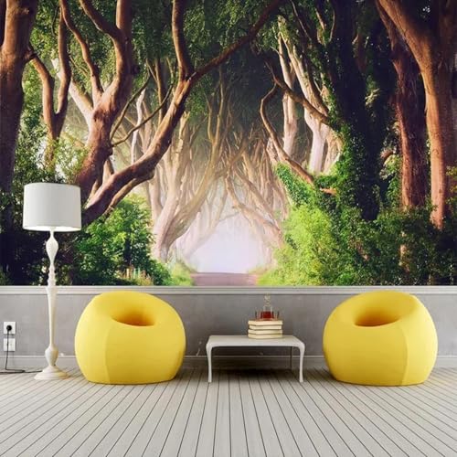 Papier peint jungle 3D autocollant pour masquer les imperfections de mur