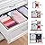 Criusia Foldable Underwear Drawer Organizer, Closet Dividers, Storage Box for Clothes, Socks (6 Bins, Gray)
