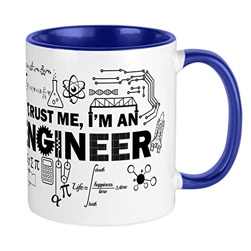Trust Me I'm An Engineer Mugs,White/Navy Inside Trust Me I'm An Engineer Mugs,White/Navy Inside