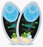 MrBlastin Set di 200 | 2 Confezioni da 100 Palline Mentolo Ghiacciato per Inserimento Filtro Sigaretta di Aroma, Palle al Mentolo e Menta, Capsule Aromatizzate. Fare Clic su Inserisci Perline