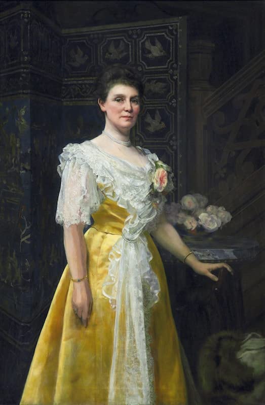Lienzo murales decorativos con el Retrato de una dama de Wontner en gran formato 60x90
