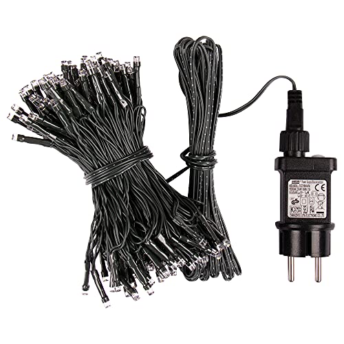 Idena 31224 - LED lichtketting met 200 LED in barnsteenkleuren, met 8 uur timer functie en transformator, ca. 27,9 m lang, binnen en buiten, voor feesten, Kerstmis, decoratie, bruiloft - Image 4
