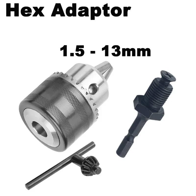 1 Pieza 1,5-13 mm Convertidor 1/2 20UNF Llave Taladro Adaptador Roscado Hexagonal SDS1/2 Llave de Impacto Cuadrada Varilla de Conexión Hexagonal(Hex Adaptor (3PCS))