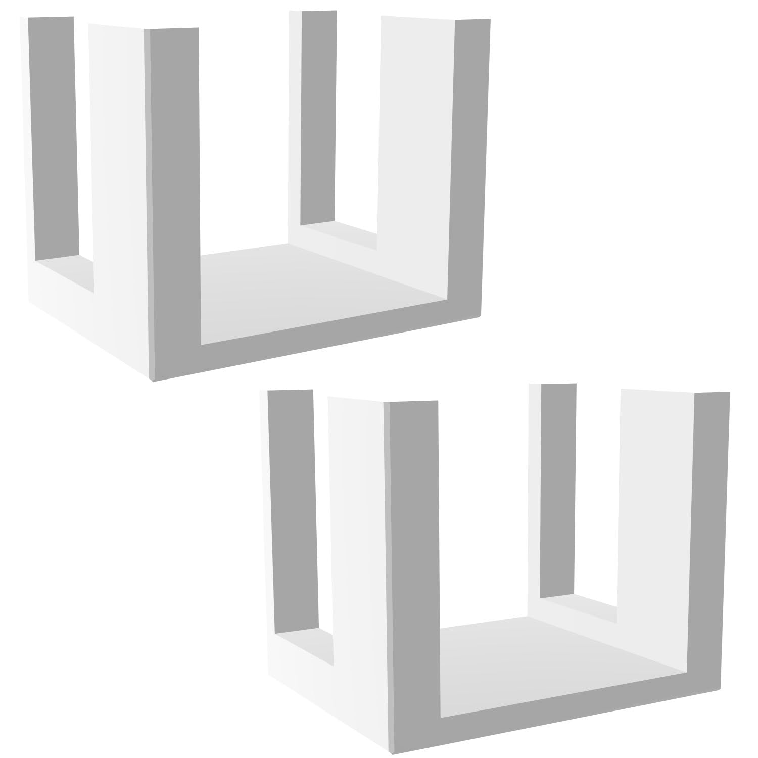 Print It Uk 2 Pack Bookcase Connectors Compatible with IKEA Billy Bookshelf | Shelf Straightener & Aligner Clips | Top Shelf Alignment Brackets | Billy Bookcase Accessories (White)