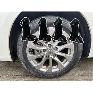 4 PCS Prank Tire Valve Stem Caps Funny Airtight Dust Proof Covers Anti-Rust Valve Stem Cover, Car Wheel Tire Exterior Accessories for Cars, SUV, Bike, Trucks, Motorcycles (Black)