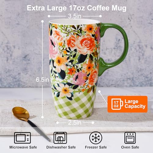 Taza de viaje de cerámica 17oz con tapa y caja de regalo miniatura 6