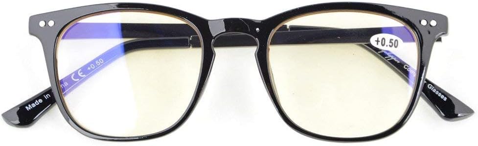 Eyekepper 5-Pack Retro Square Plastic Frame Metal Arms Reading Glasses Include Computer Glasses - Image 6