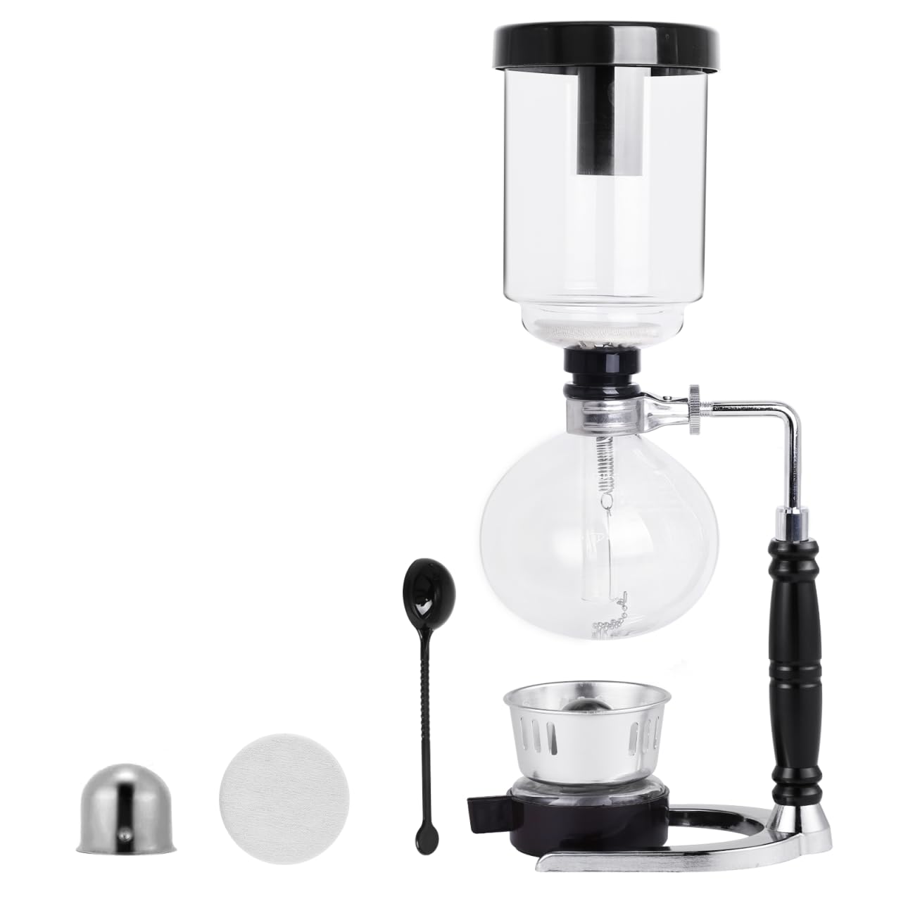 YUCHENGTECH Siphon Syphon Coffee Maker Tabletop Glass Siphon Pot Glass Technica Siphon Vacuum Coffee Maker(5 Cups(600ml))