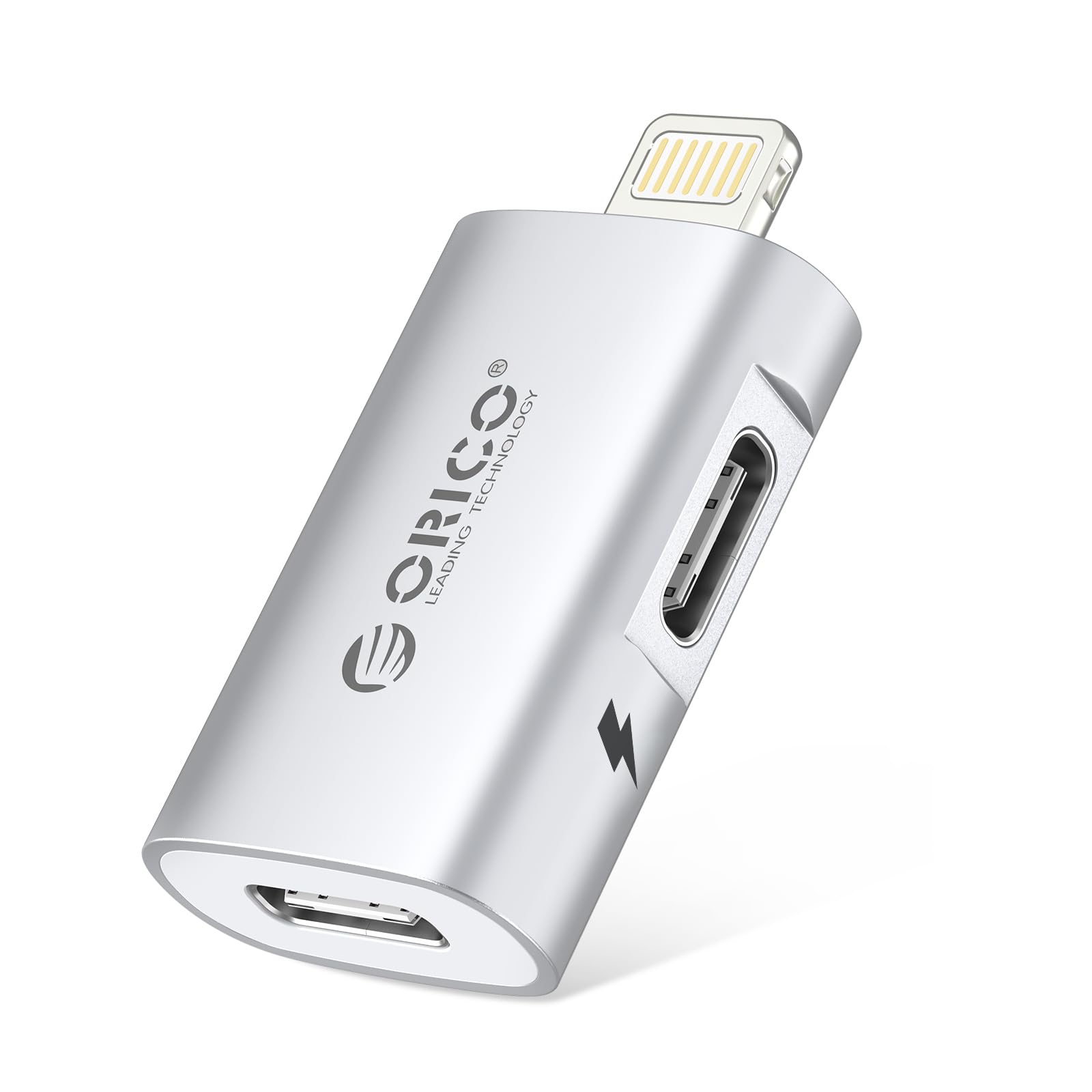 ORICO USB C femmina a Lightning maschio per iPhone 14/13/11/12 Pro Max, compatibile con caricamento, supporto funzione OTG per la trasmissione dati e connessione a SSD esterni - LC10