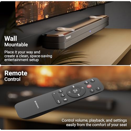Image of ZEBRONICS Juke BAR 3650 PRO Powerful soundbar with Dual 7.62cm (3 inch) subwoofers, 100W RMS Output, 2.2 Configuration, HDMI ARC, Optical, Bluetooth v5.0, LED Display, Wall mountable & Remote