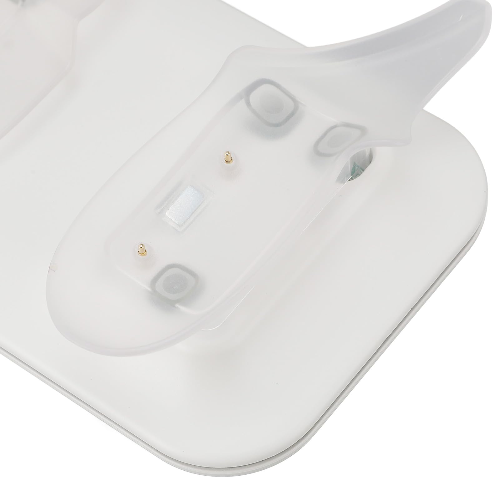 Dock di ricarica per controller visore VR, stazione di ricarica magnetica VR, doppia batteria da 1200 mAh con luce RGB, supporto in plastica ABS per 2 visori per occhiali Meta VR (Bianca)