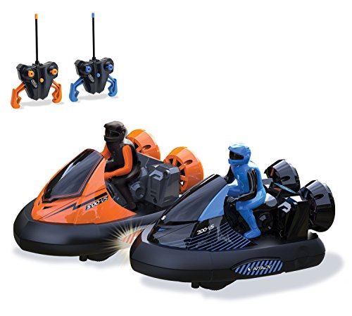 KidiRace Remote Control RC Bumper Cars - Set of 2 - with Rechargeable Batteries and 2 Wall Chargers