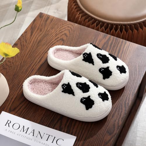 Halloween Slippers for Women Men Holiday Plush Slippers Horror Cute Cartoon Memory Foam Couple Shoes2