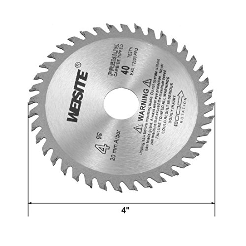 sourcingmap 4-Inch 40 Teeth 12000RPM Premium Tungsten Carbide Tipped (TCT) Circular Saw Blade with 5/8-inch Arbor - Image 2
