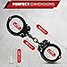vulcanforce Handcuffs Law Enforcement - Heavy Duty Steel Chain Hand Cuffs - Includes 2 Keys - Extra Sturdy Double Lock - 16 Locking Positions Fit Most Wrists - Perfect for Security, Training (Black)