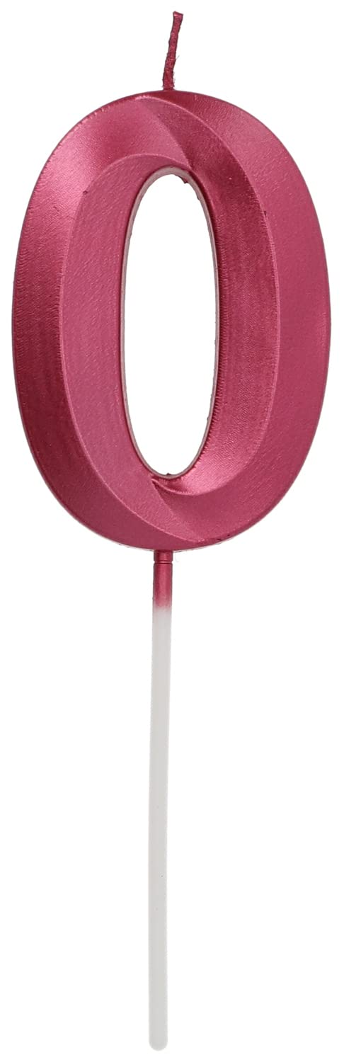 Folat 18880 Candle Glamour Number 0 Red Metallic