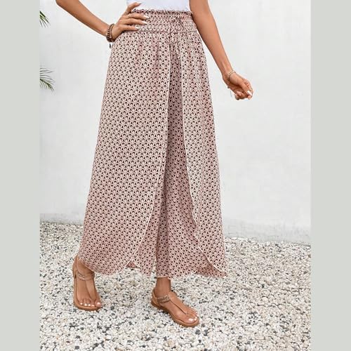 Pantalon large anti-chaleur fluide et léger pour vacances d'été