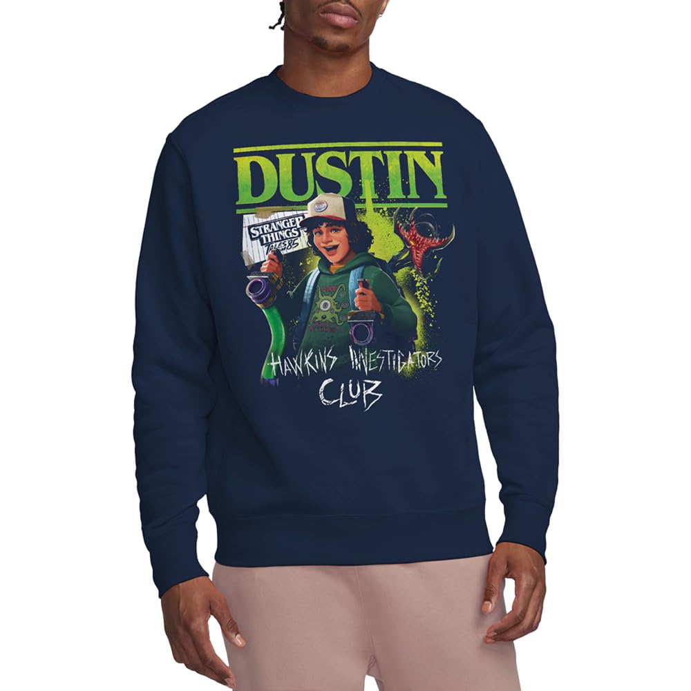 Stranger Things Tales From 85 Dustin Unisex Sweatshirt, Navy, Large