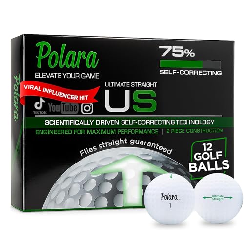Polara Self-Correcting Golf Balls – 12 Pack Ultimate...