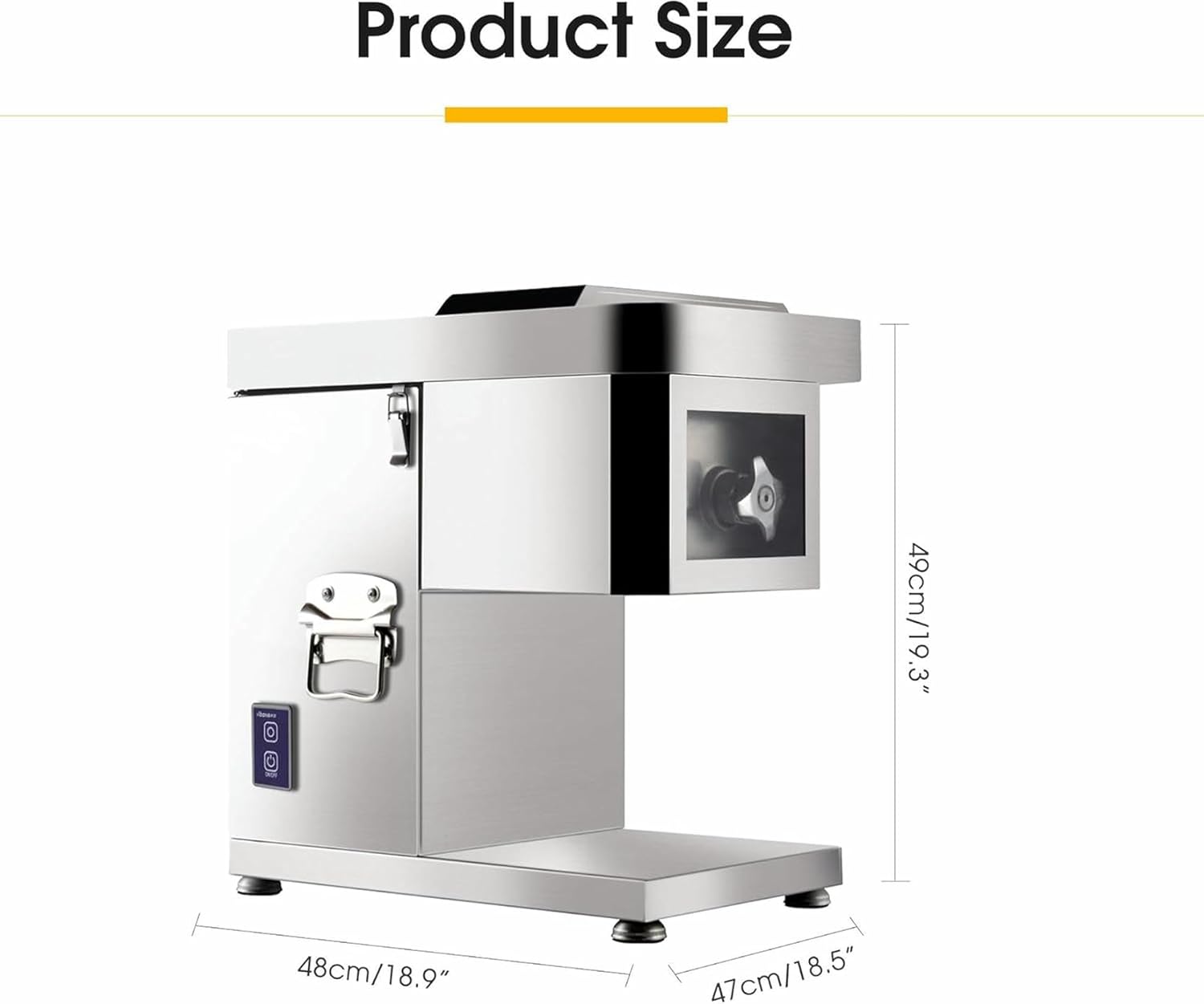 1500W Commercial Meat Cutter Machine, Electric Meat Slicer Shredder Processor Cutting Machine, for Beef Pork Vegetable Fruits, CE/FCC/CCC