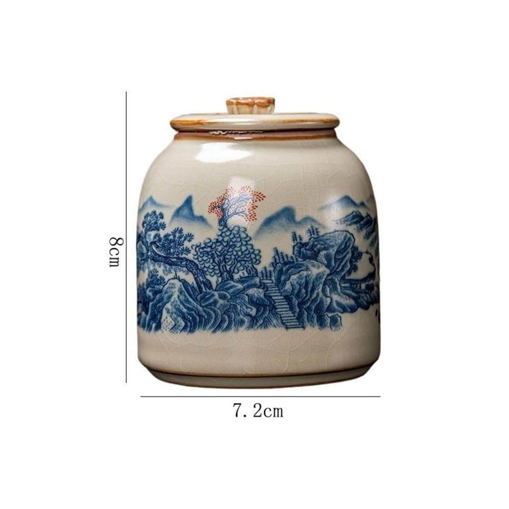 Pojemnik do przechowywania herbaty Mihuang Ru Kiln Tea Jar Domowy ceramiczny słoik do przechowywania z uszczelnioną pokrywką Wykwintny mini pojemnik na herbatę dla Sugara