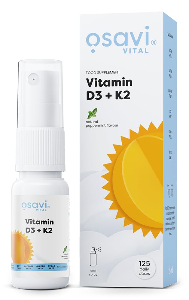 Osavi Vitamin D3 + K2 Oral Spray Peppermint 25Ml