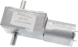 ELLANA Turbine Speed Small Dc 12v Motor, JGY370 Small Mini Dc Spindle Motor Gear, Dual axis Self-Locking Motor Worm controllable (Color : Motor+Bracket, Size : 10rpm)