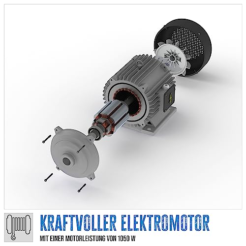 Foto von Güde Elektrischer Seilzug GSZ 300/600 (1050 W, TÜV/GS-geprüft, 600 kg max. Hubkraft, 11 m max. Hubhöhe, Stahlseil 12 m, Bedienelement mit Notausschalter, 2 Befestigungsbügel, Montage ohne Bohren)