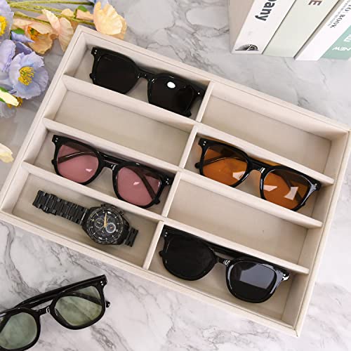 Jeteho LRSUWXACG0 Sunglasses Organizer Storage Velvet Jewelry Tray Glasses Holder Organizer Glasses Organizer Sunglasses Holder Eyeglasses Holder Sunglasses Display Velvet Tray thumb #2
