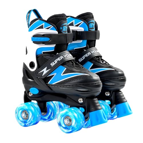 SUPER YOUNGSTER Adjustable Roller Skates Boys Kids Ages 5-8 8-12 Roller Skates...