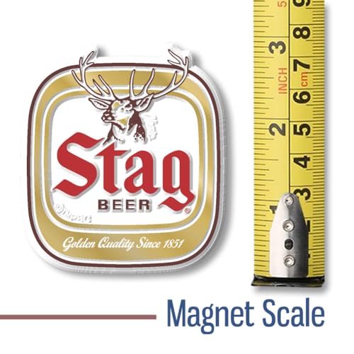 Imán Vintage Logo Stag Beer 2.5 x 2.8 pulgadas miniatura 2