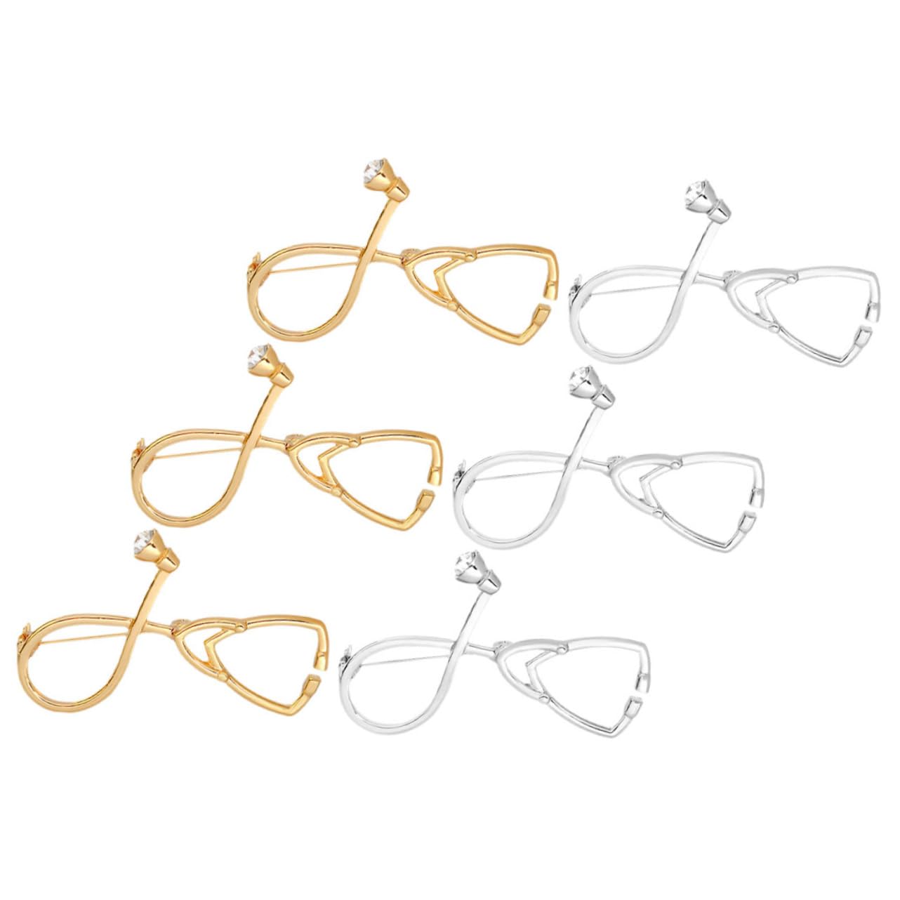 Stk Stethoskop-Brosche Stethoskop-Abzeichen Denkmal Ornament krankenschwester Arzt Grad Anstecknadel Sicherheitsnadelverzierung malen Taschen Schmuck schmücken Kind