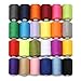 KINGSO 24 Assorted Colors Polyester Sewing Thread Spool 1000 Yards Each