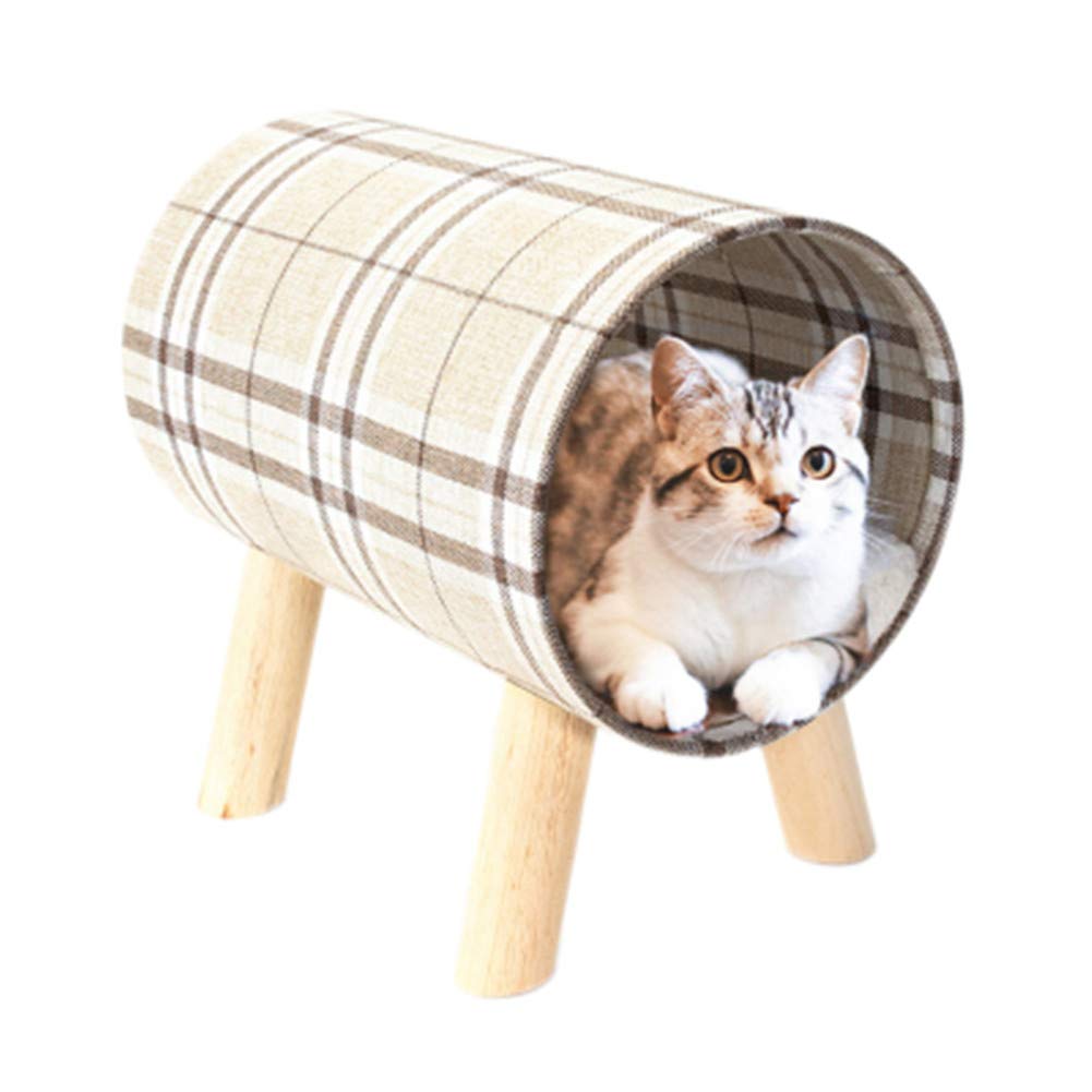 Perrera de madera maciza para el salón ideal para bulldog francés y gatos