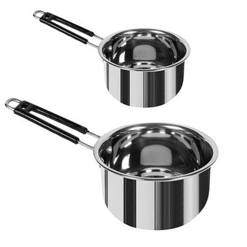 Image of Stainless Steel Sauce Pan, Tea Pan, Milk Pan Heavy Guage 1, 1.5 Litre (Gas Stove Friendly), Silver 22 Gauge 800g