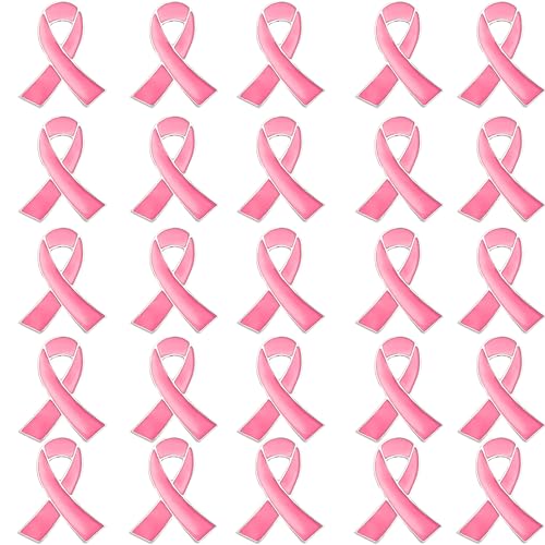 25 Spille A Nastro Rosa Rosso, Spille A Nastro Rosa, Spille Per La Consapevolezza Del Cancro Al Seno, Spille Di Speranza, Spille Per Abbigliamento Attivo Da Uomo E Da Donna.