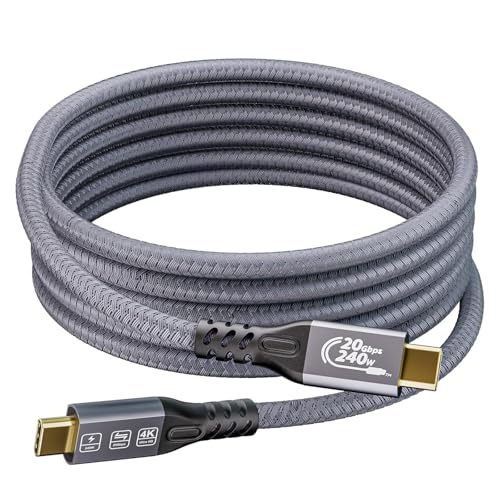 MOPOCHG USB C �P�[�u�� USB-C 3.2 Gen2 �^�C�vc �P�[�u���A240W PD3.1 �}���[�d�A20Gbps �f�[�^�]���A8K@30Hz / 4K@144Hz �f���o�͑Ή��AThunderbolt 5/4/3 �݊��AMacBook 