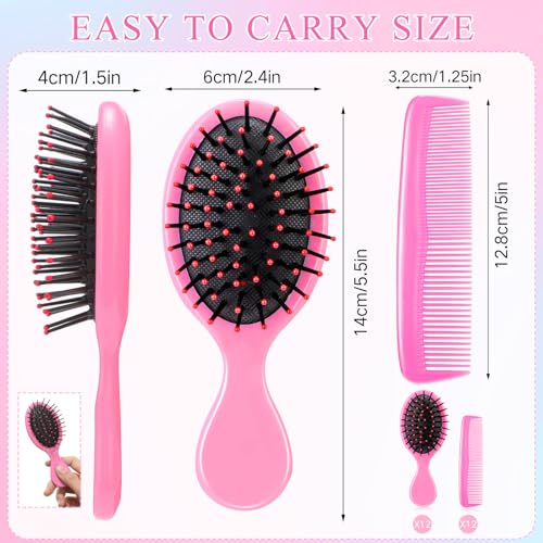 Set de 24 Mini Cepillos y Peines para Cabello Mojado miniatura 2