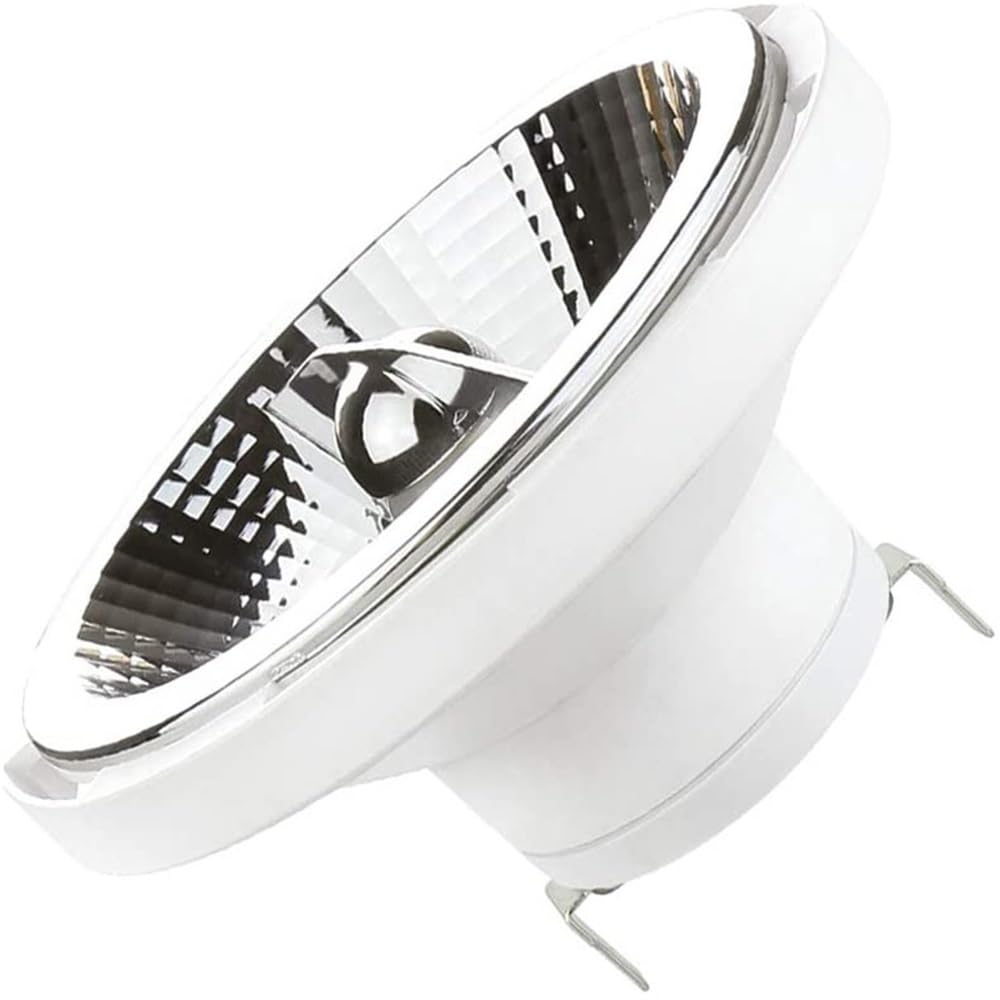 HHF Home Lighting, Lot de 10 Ampoules LED AR111 COB, AC/DC 12 V, 12 W, GU10/G53 ES111, 111 x 68 mm, en Aluminium(Warm White,G53 12W)