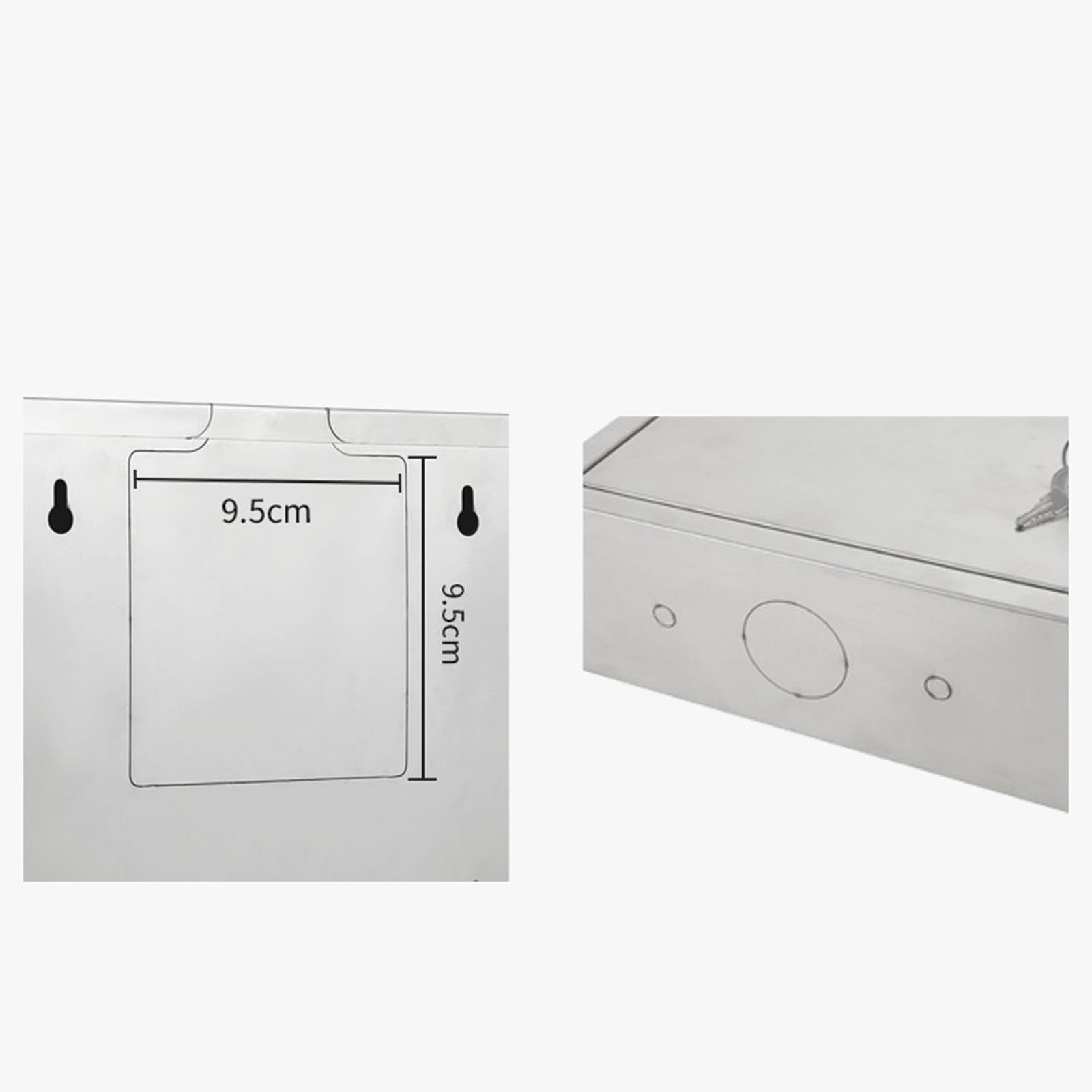 Caja de Leche Montada en Pared para Entrega de Leche Fresca Caja con de Acero Inoxidable Caja Decorativa para Pared Caja Ligera y