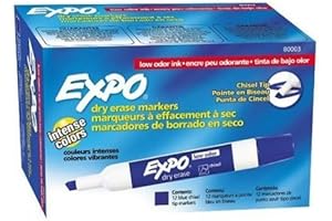 Premium EXPO Blue Chisel Tip Dry Erase Markers (Pack of 144)