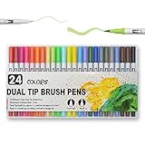 カラーペン 24色セット 水性ペン 2種類ペン先 アートマーカーペン 水彩ペン イラスト 手帳 美術 カード 塗り絵適用 子供用 Amazon 楽天 ヤフー等の通販価格比較 最安値 Com