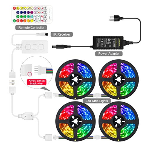 Tira de LED RGBW Bluetooth 5 m con control remoto y fuente 12V miniatura 6