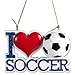 I Love Soccer Ornament