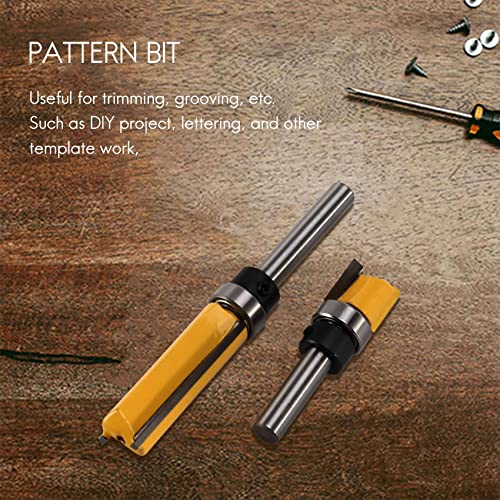 image for Spacesea 4Pcs Router Bits Top Router Bit 1/4 inch Straight Pattern Tem