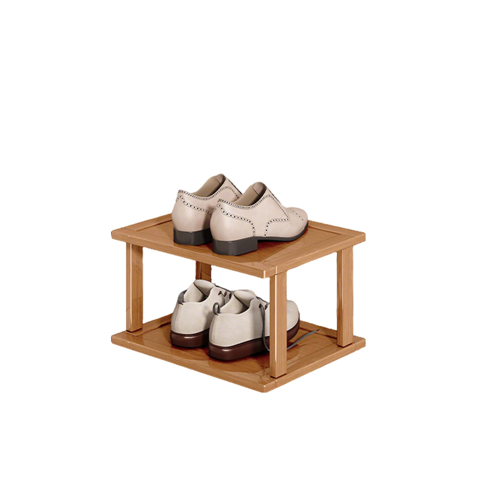 Meuble chaussures sur pied en bambou pour entrée et petits espaces