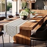 yuboo Boho Table Runner 72 Inches Triangular End - Spring Easter Farmhouse Long Dresser Runners for Bedroom, Coffee Table, Kitchen, Breakfast Table Boho Home Decor